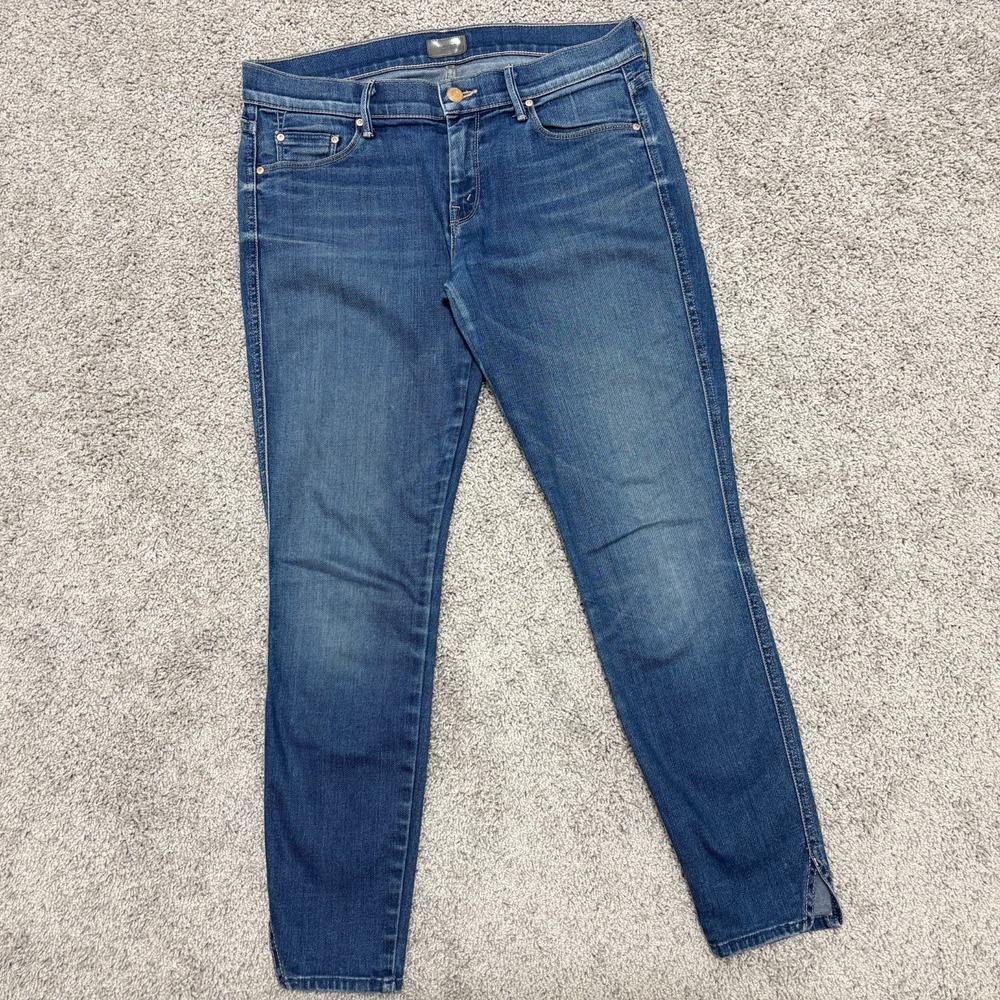 MOTHER Jeans Vamp Spiked Heels to Tractor Wheels Stretch Womens 28 (30 x 26.75)
